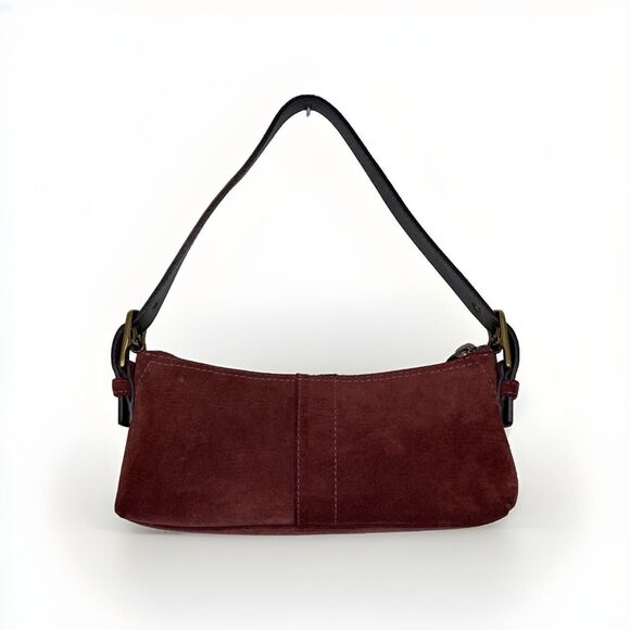 Coach Y2K Vintage Purple Suede Demi Baguette Shoulder Bag Tassle - Picture 5 of 8